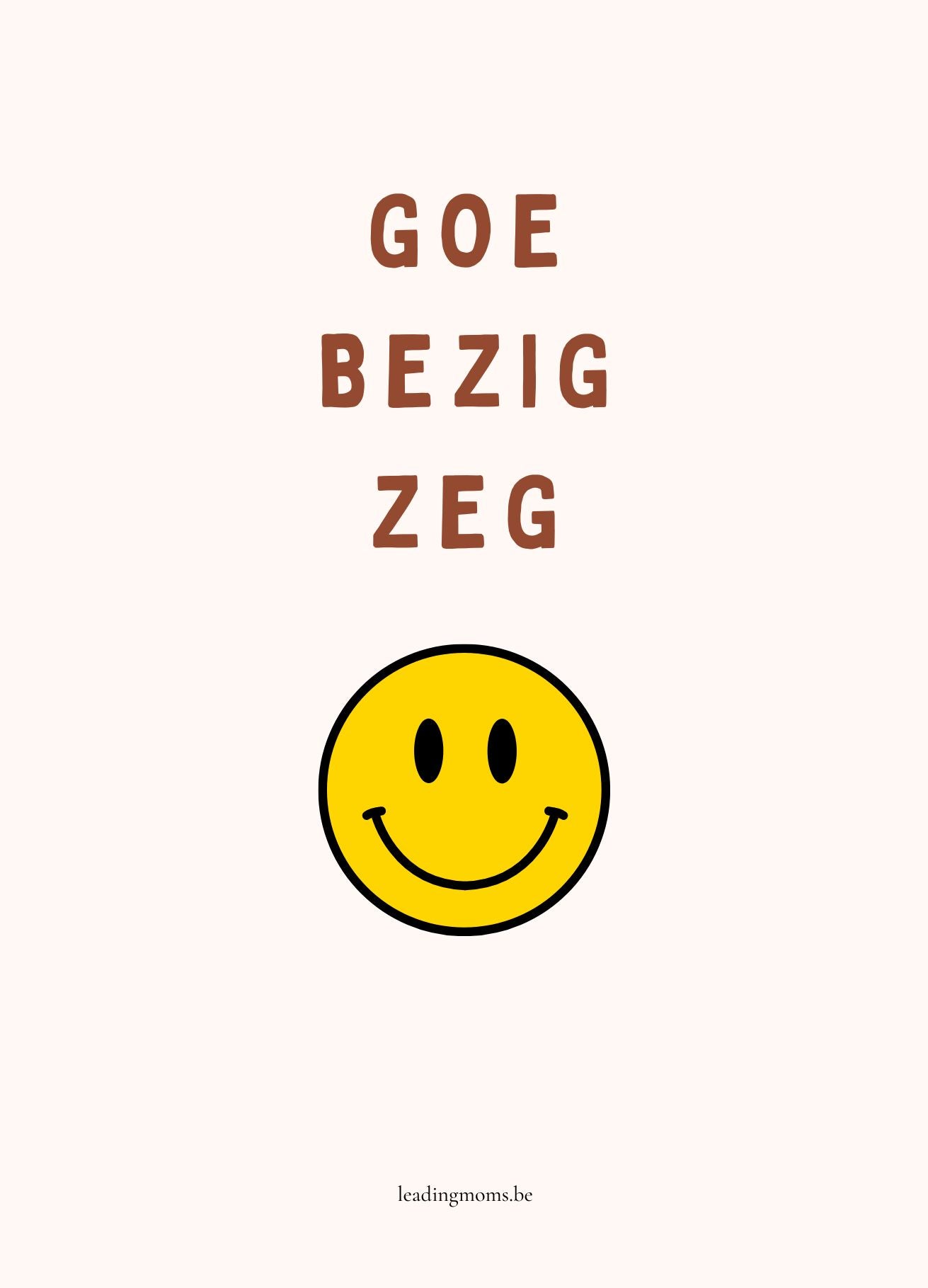 Kaartje 'Goe bezig'