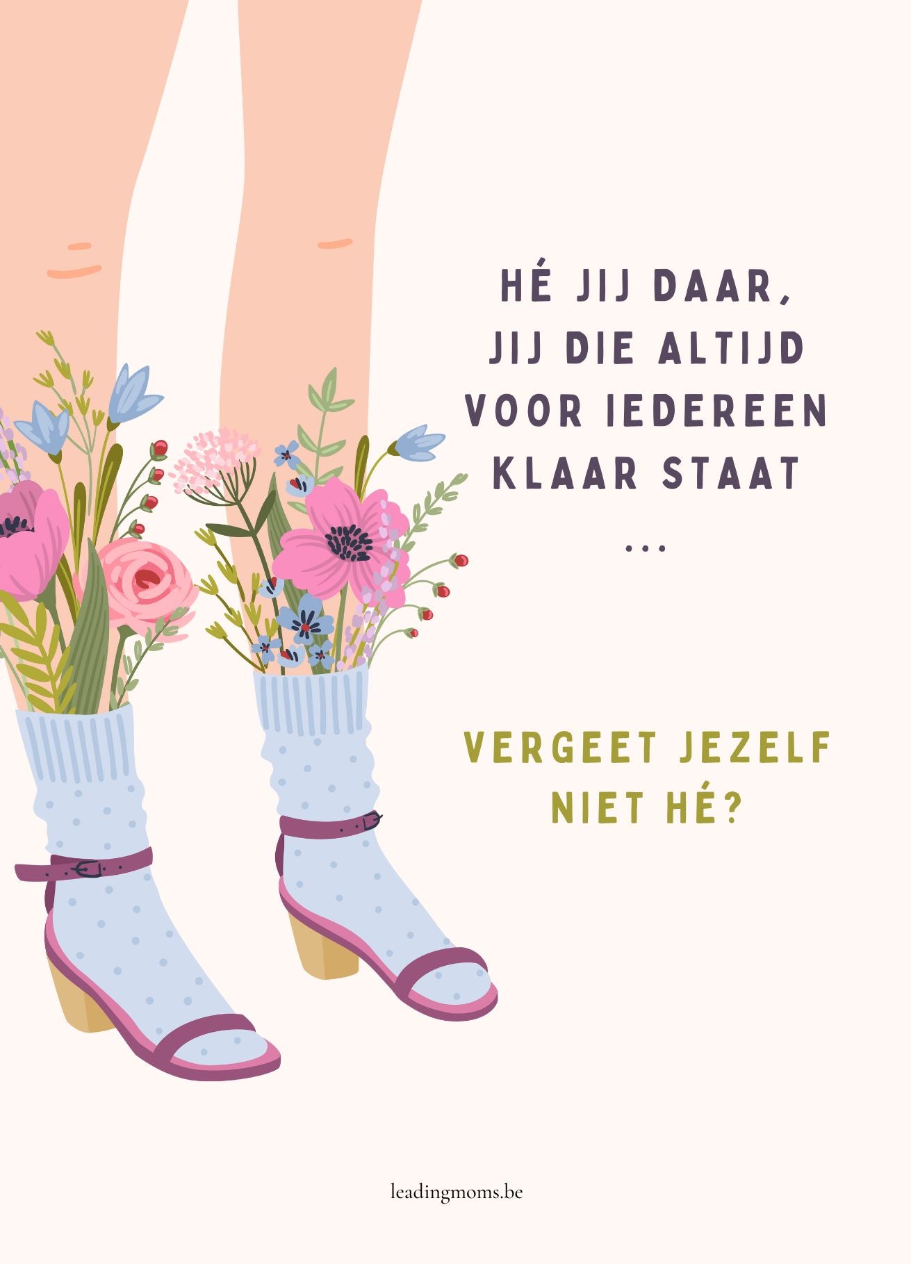 Kaartje 'Vergeet jezelf niet'