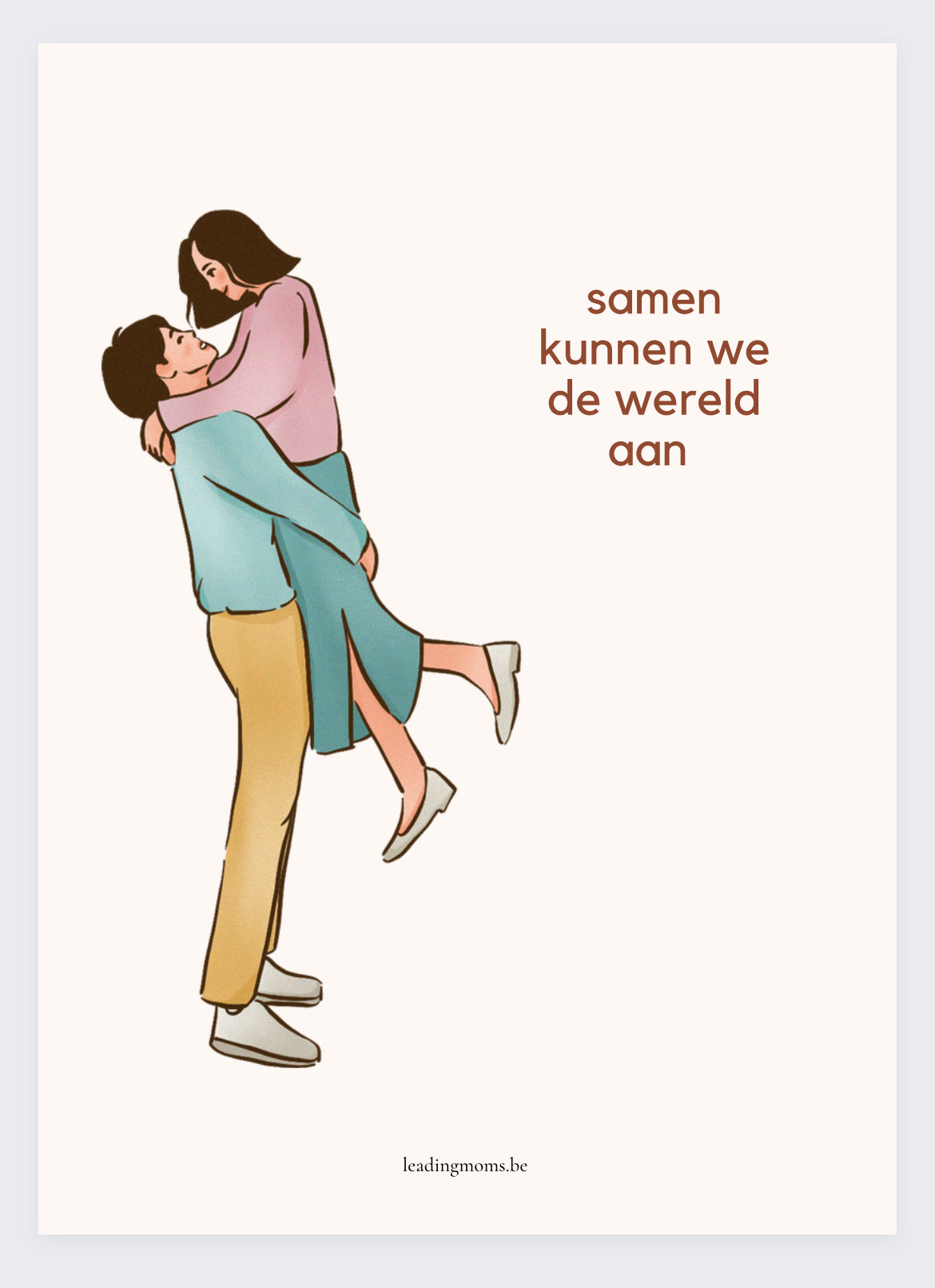 Kaartje 'Samen kunnen we de wereld aan'