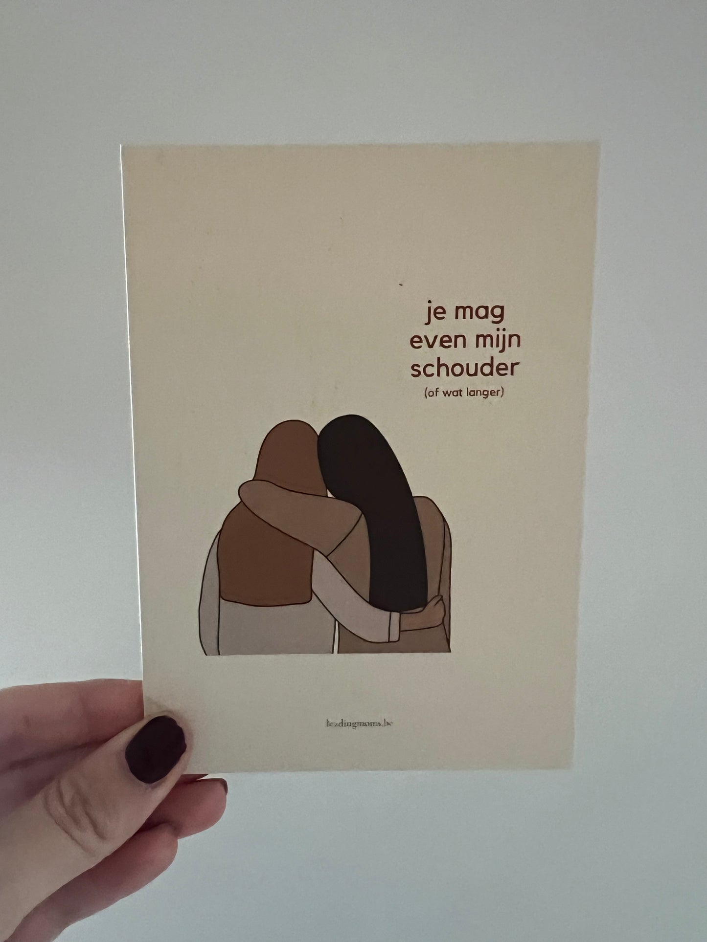 Kaartje 'even mijn schouder'