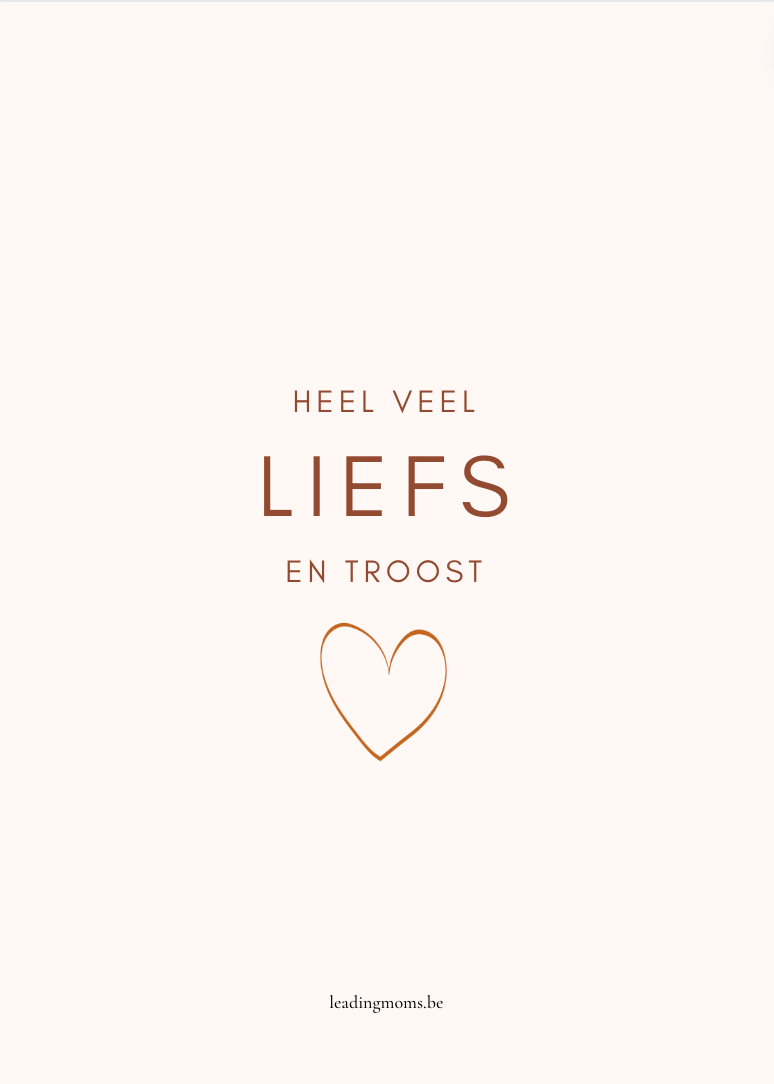 Kaartje liefs en troost