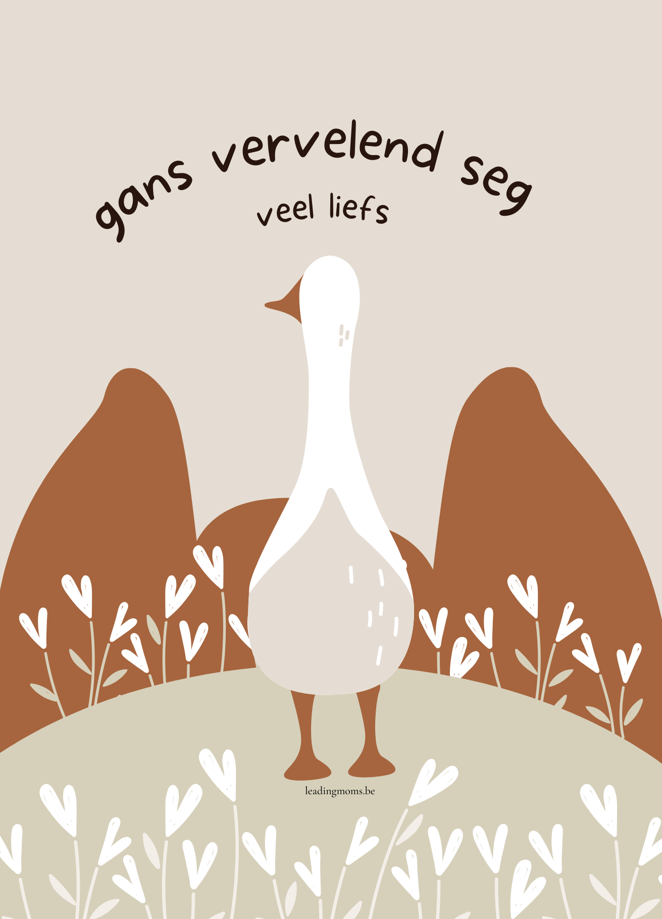Kaartje 'gans vervelend'